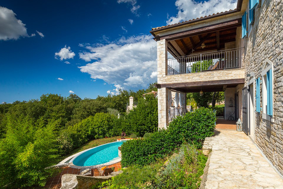 Steinhaus mit Meerblick in der Region Rovinj
